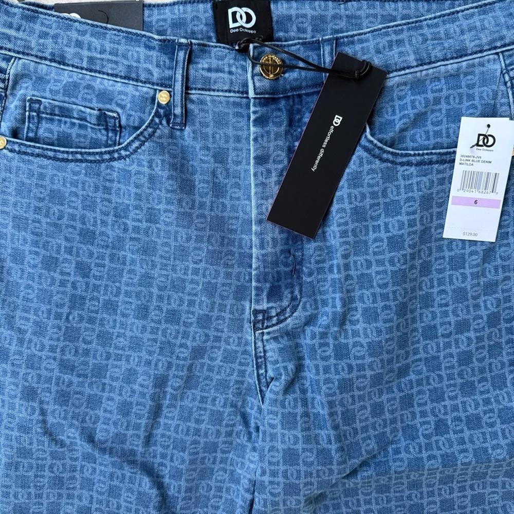 DO by Dee Ocleppo Matilda High Rise Straight Leg Jean Standard Pants Size 6 NWT - Picture 6 of 6